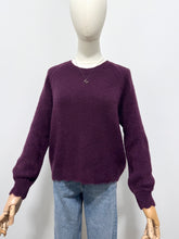 Load image into Gallery viewer, Mira Scalloped Edge Long Sleeve Jumper Aubergine
