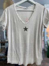 Load image into Gallery viewer, Astra Glitter Star T-Shirt Beige
