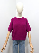 Load image into Gallery viewer, Maris Scalloped Edge Short Sleeve Jumper Raspberry
