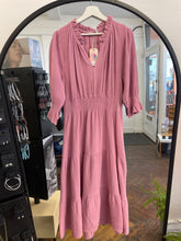 Load image into Gallery viewer, Cleo Cheesecloth Dress Rose Pink
