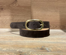 Load image into Gallery viewer, Leah Suede Belt Chocolate
