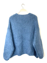 Load image into Gallery viewer, Bernadette Oversized Mohair Cardigan Jeans Blue
