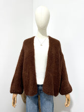 Load image into Gallery viewer, Bernadette Oversized Mohair Cardigan Brown
