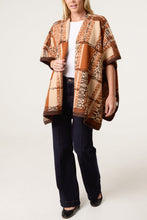 Load image into Gallery viewer, Knitted Geometric Patchwork Poncho
