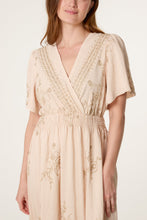 Load image into Gallery viewer, Gia Dress Gold Embroidery Dress
