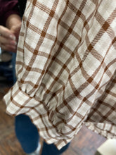 Load image into Gallery viewer, Lisa Check Frill Shirt Cream/Choc
