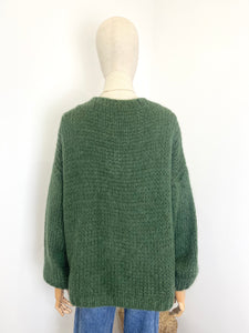 Bernadette Oversized Mohair Cardigan Khaki