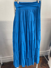 Load image into Gallery viewer, Carly Cotton Tiered Maxi Skirt Cobalt Blue
