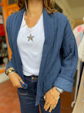 Load image into Gallery viewer, Cara Cotton Jacket Navy
