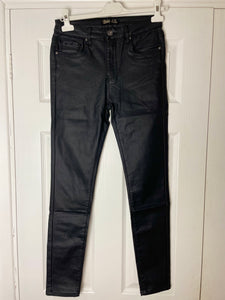 Coated Skinny Jeans Black