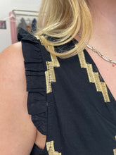 Load image into Gallery viewer, Cindy Embroidered Maxi Dress Black
