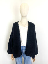 Load image into Gallery viewer, Bernadette Oversized Mohair Cardigan Black
