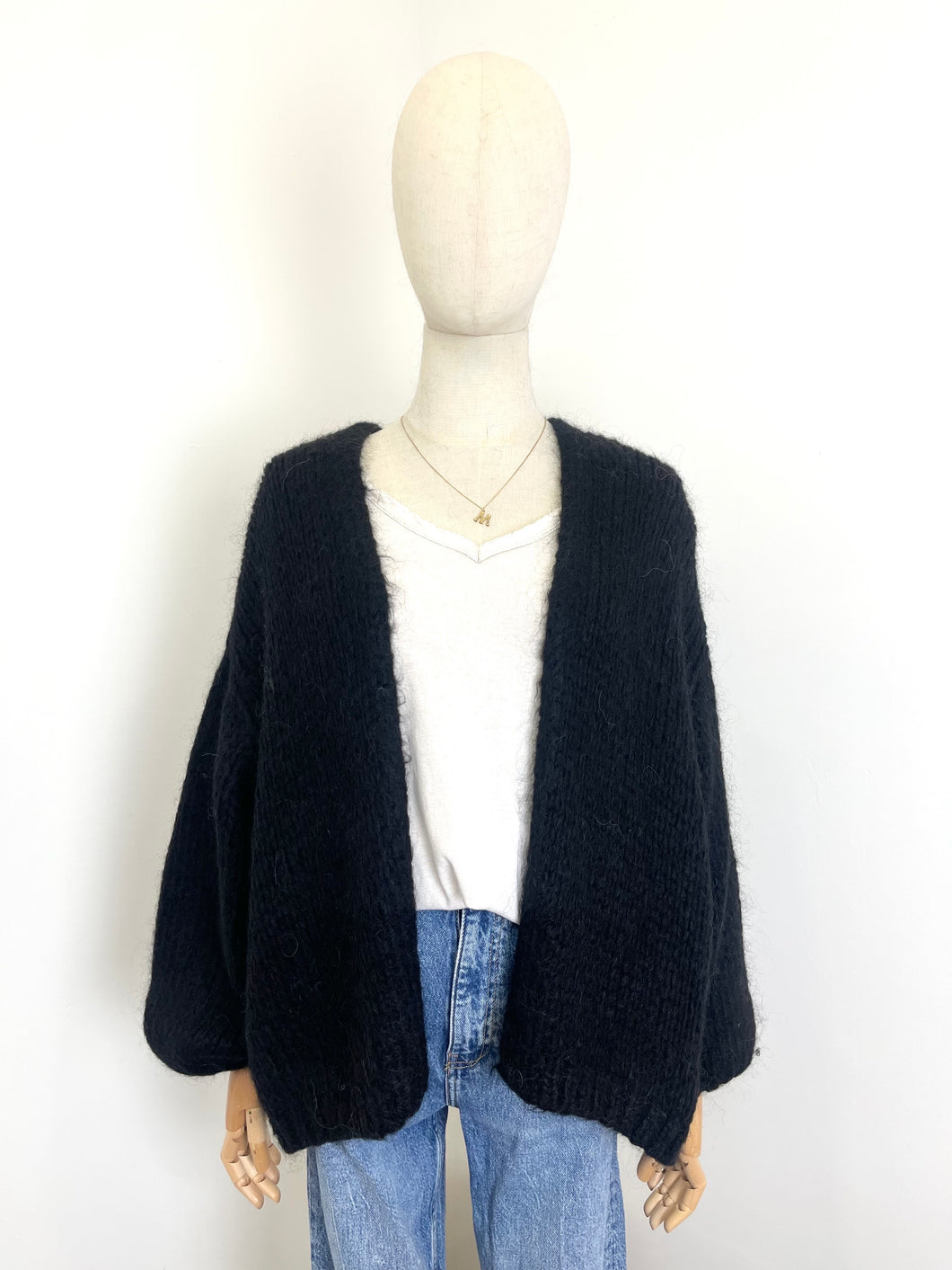 Bernadette Oversized Mohair Cardigan Black