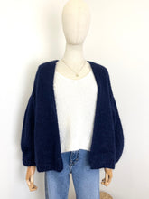 Load image into Gallery viewer, Bernadette Oversized Mohair Cardigan Marine Navy
