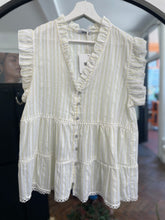 Load image into Gallery viewer, Mary Tiered Stripe Insert Top Lemon
