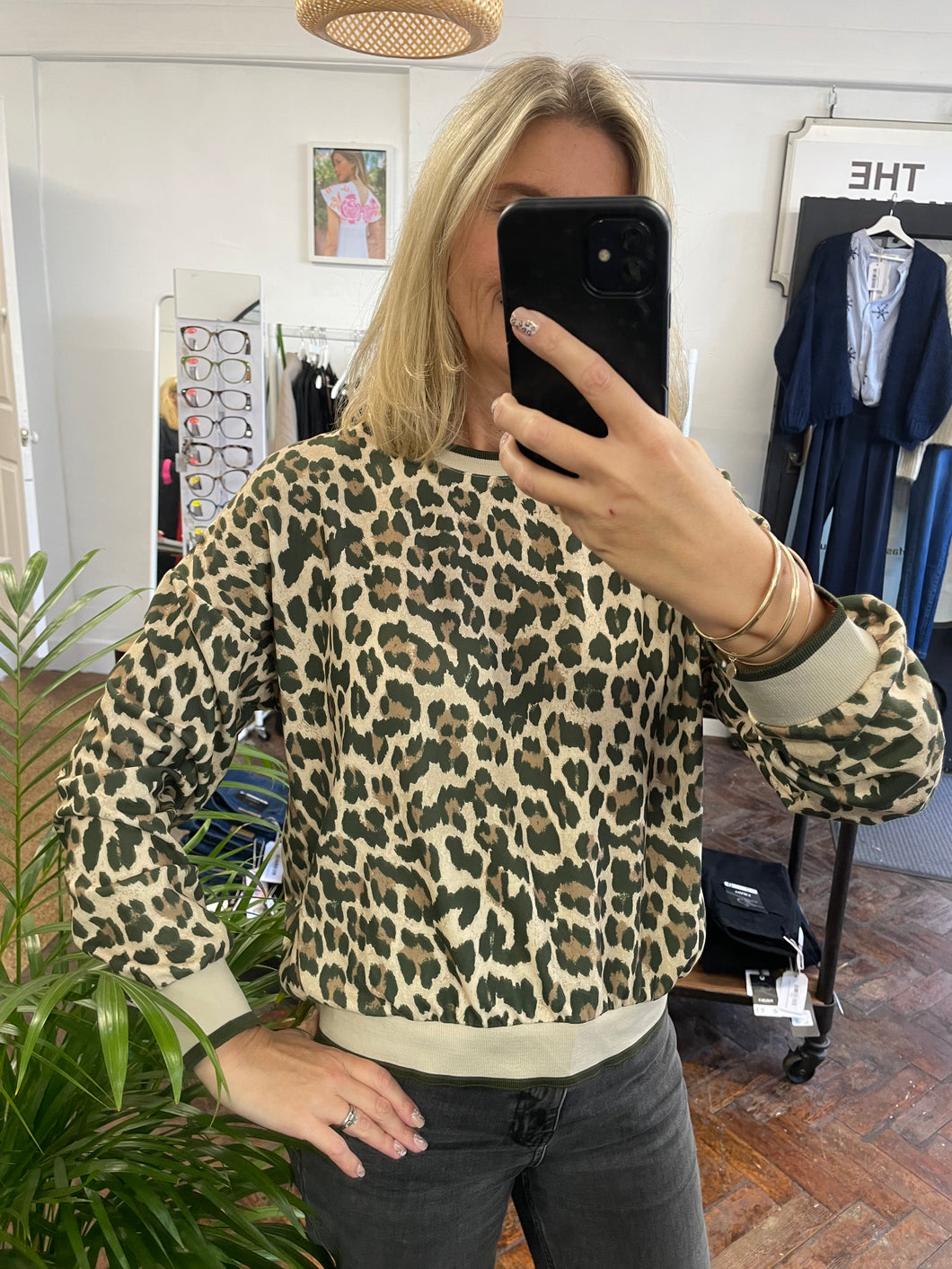 Bolt Leopard Sweat Khaki/Camel Leopard