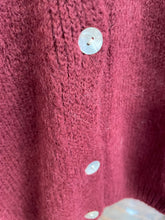 Load image into Gallery viewer, Alpaca Frill Cuff Cardigan Wine
