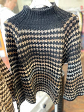 Load image into Gallery viewer, Fawn Funnel Neck Jumper Black/Multi Stripe
