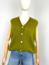 Load image into Gallery viewer, Mae Mohair Button Tank Olive
