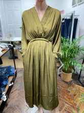 Load image into Gallery viewer, Allegra Wrap Dress with Tie Back Olive
