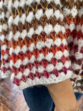 Load image into Gallery viewer, Fawn Funnel Neck Jumper Cream/Autumn Stripe
