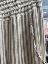 Load image into Gallery viewer, Saskia Wide Striped Trouser Pale Stone/White
