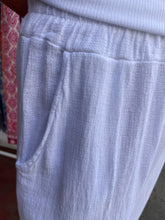 Load image into Gallery viewer, Teabag Washed Linen Wide Leg Trousers White
