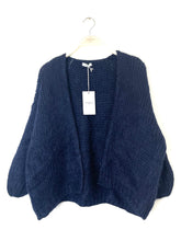 Load image into Gallery viewer, Bernadette Oversized Mohair Cardigan Marine Navy
