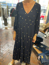 Load image into Gallery viewer, Elise Sparkle Smock Dress Navy
