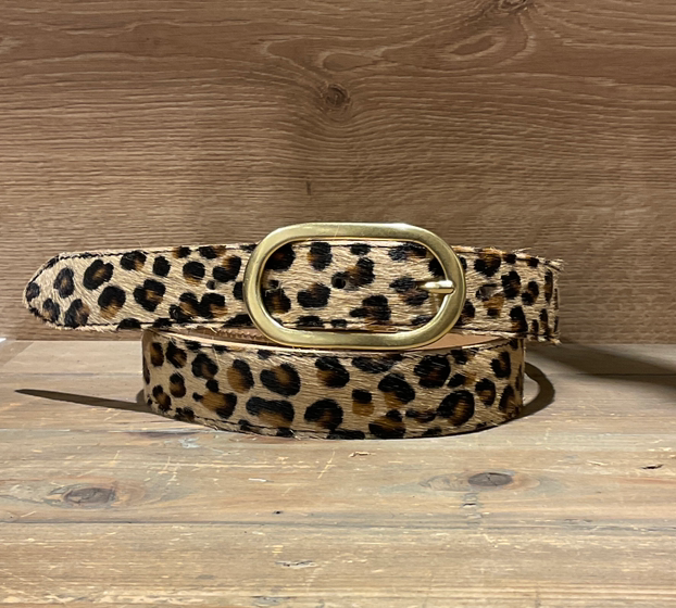 Leah Leather Belt Leopard