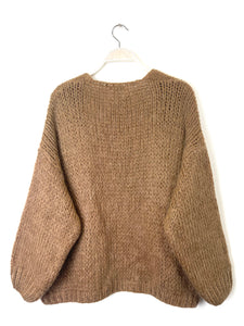 Bernadette Oversized Mohair Cardigan Camel