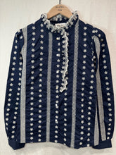 Load image into Gallery viewer, Ivoan Embroidered Blouse Navy
