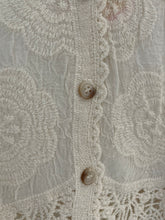 Load image into Gallery viewer, Cove Crochet Trim Waistcoat Cream
