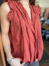 Load image into Gallery viewer, Irene Frill Voile Top Rust
