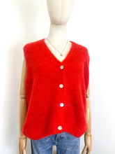Load image into Gallery viewer, Mae Mohair Button Tank Orange

