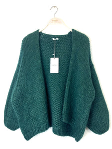 Bernadette Oversized Mohair Cardigan Dark Green