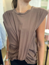 Load image into Gallery viewer, Twist Front T-Shirt Mocha

