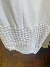 Load image into Gallery viewer, Washed Linen Tapered Mesh Trim Trouser White
