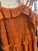 Load image into Gallery viewer, Frill Sun Dress Terracota
