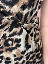 Load image into Gallery viewer, Karina Twist Side Knot Dress Leopard
