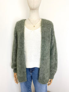 Beatrice Mohair Cardigan Khaki