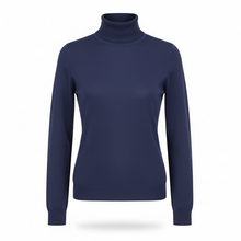 Load image into Gallery viewer, Fine Knit Roll Neck Navy
