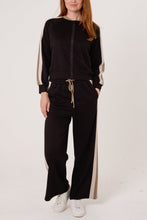 Load image into Gallery viewer, Saskia Side Stripe Jogger 2 Piece Set Black
