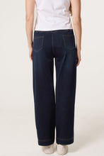 Load image into Gallery viewer, Tie Waist Wide Leg Jogger Jean Indigo
