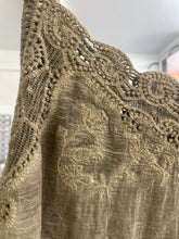 Load image into Gallery viewer, Cotton Crochet Cami Khaki
