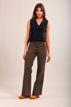 Load image into Gallery viewer, Gloria Patch Pocket Stretch Wide Leg Chocolate
