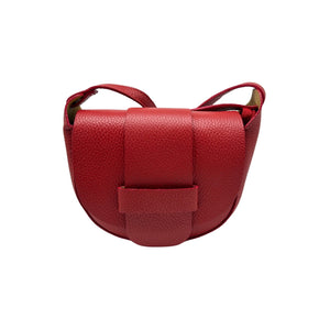 Poppy Leather Tab Bag Red