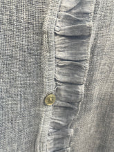 Load image into Gallery viewer, Washed Linen Frill Waistcoat Pale Blue
