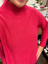 Load image into Gallery viewer, Tammy Ribbed Turtle Neck Jumper Bright Pink
