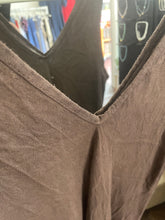 Load image into Gallery viewer, Nerida Wide Strap V Neck Linen Dress Chocolate
